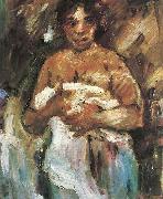 Lovis Corinth Madchen, sich entkleidend oil painting